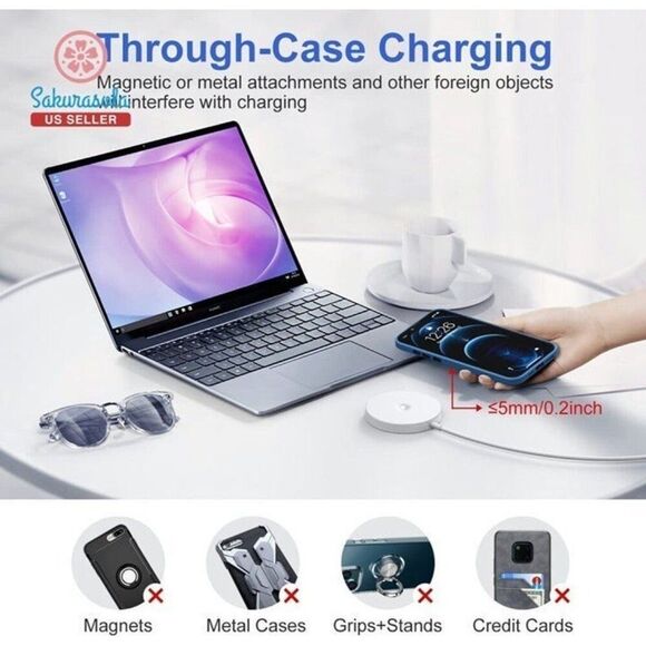 Magnetic Wireless Charger 3 in 1 15W Fast Wireless Charging - Picture 2 of 9